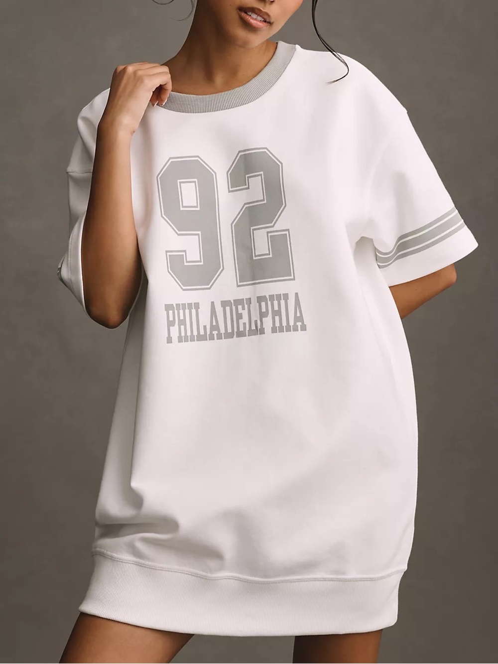 Anthropologie Daily Practice Sporty Tee Sweatshirt Dress Philadelphia Size S